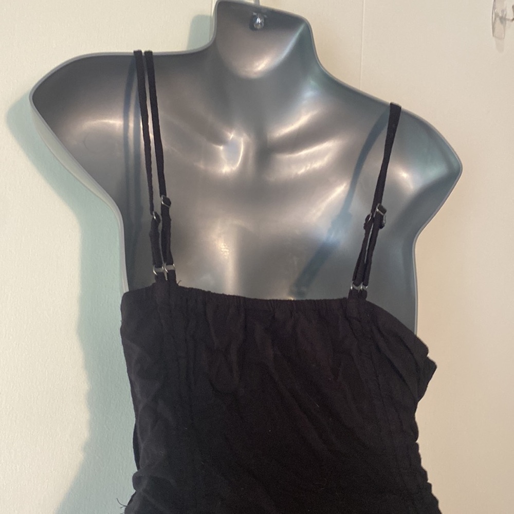 Wild Fable Black Sleeveless Cut Out Ruched Front Bodycon Dress - Picture 6 of 9